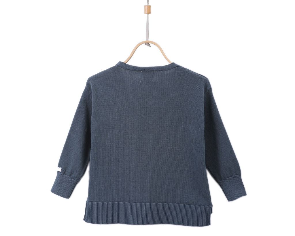 Finn Cardigan Lagoon Cotton Back