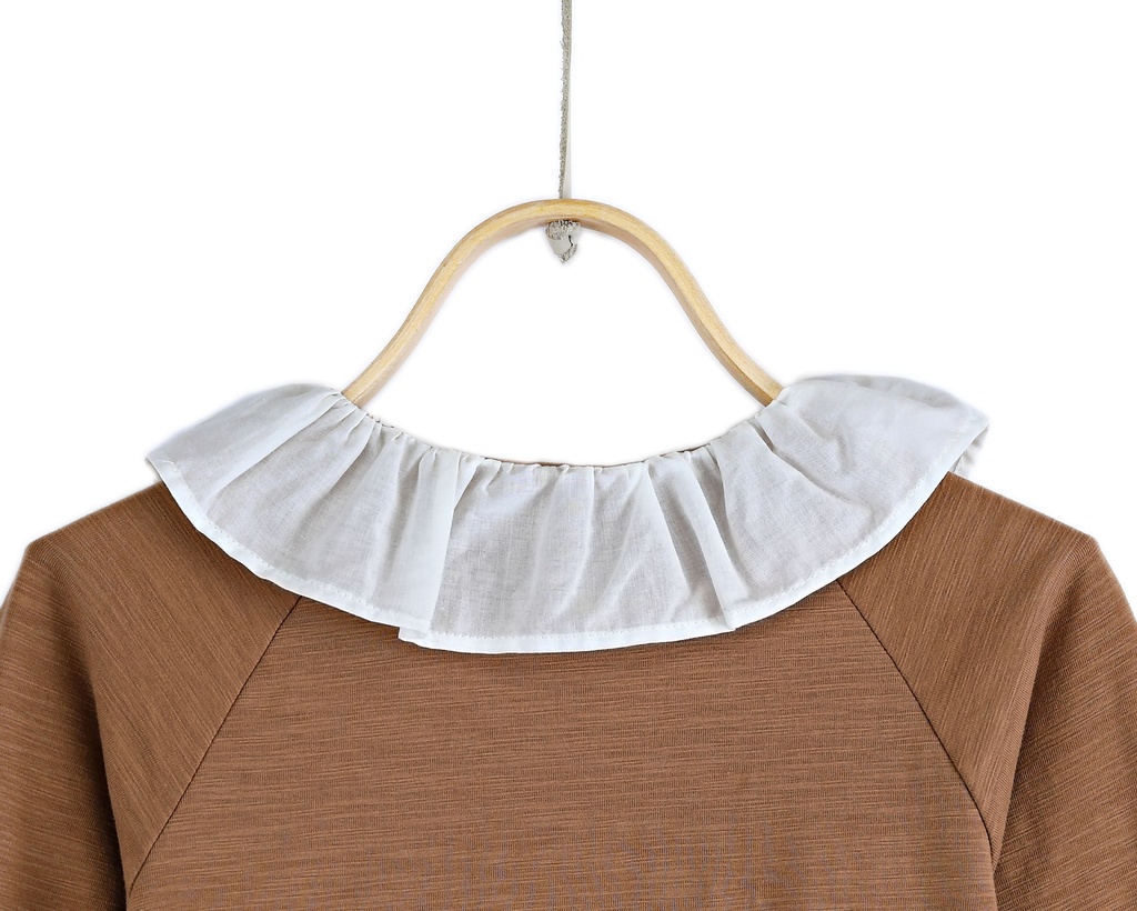 Augusta Shirt Mocha Bisque Collar Back