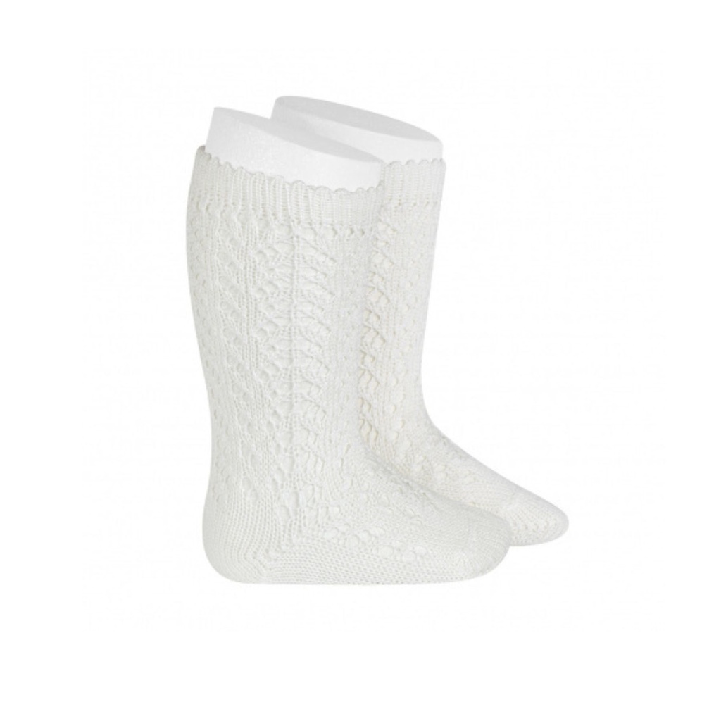 Openwork Knee High Sock Cream