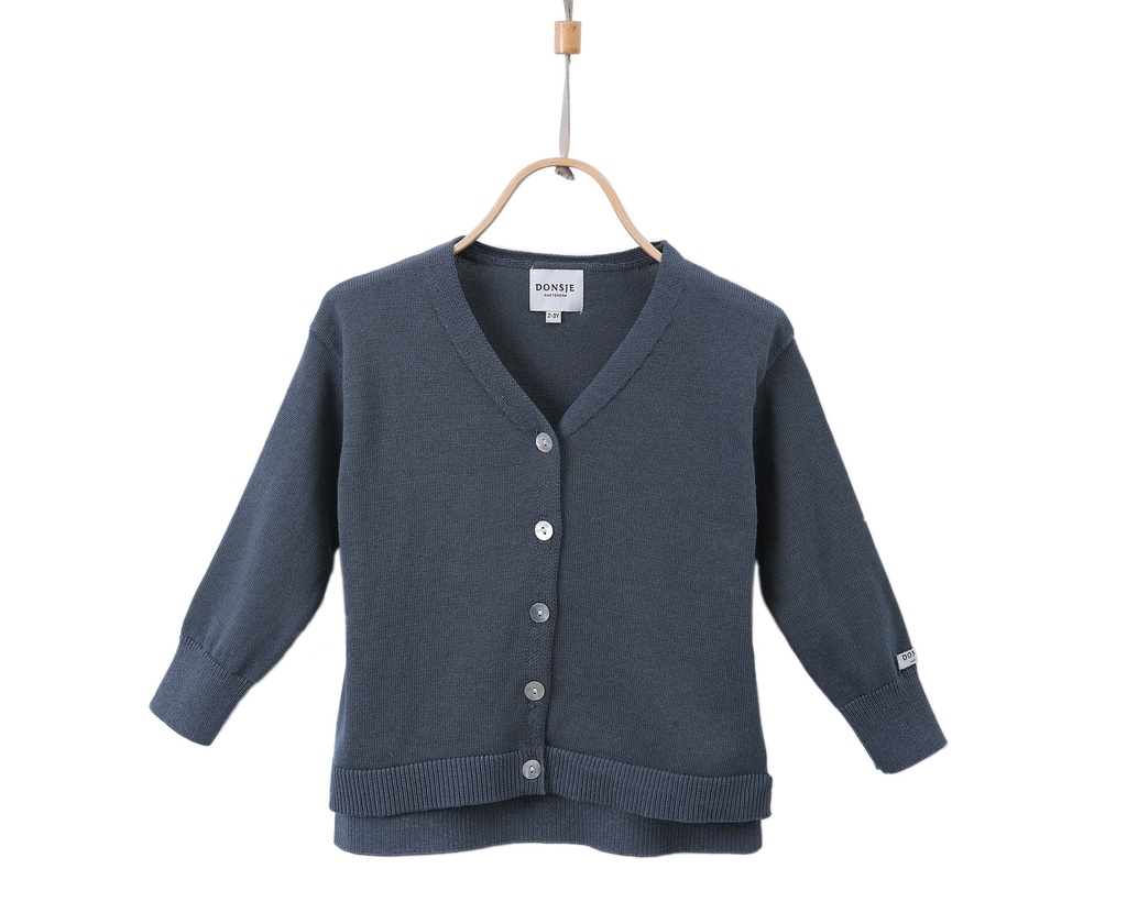 Finn Cardigan Lagoon Cotton
